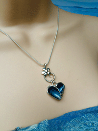 mussel heart necklace