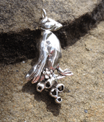 Silver puffin pendant