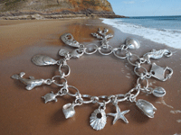 Seashell charm bracelet