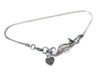 Silver seahorse bracelet