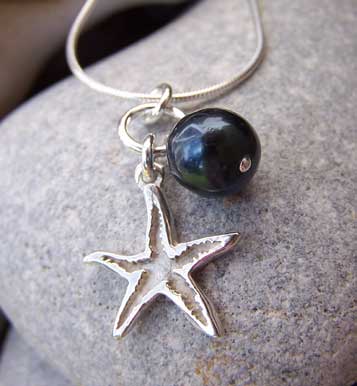 starfish and pearl necklace