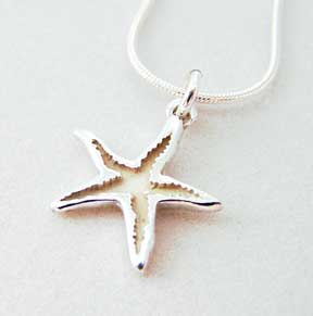 silver starfish necklace